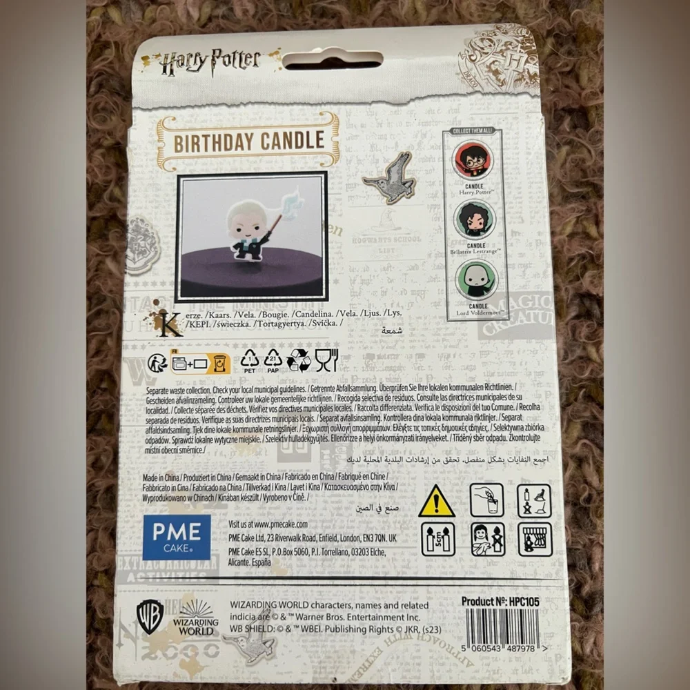 Harry Potter PME Birthday Candle Draco Malfoy Cupcake Cake Decoration Party NEW